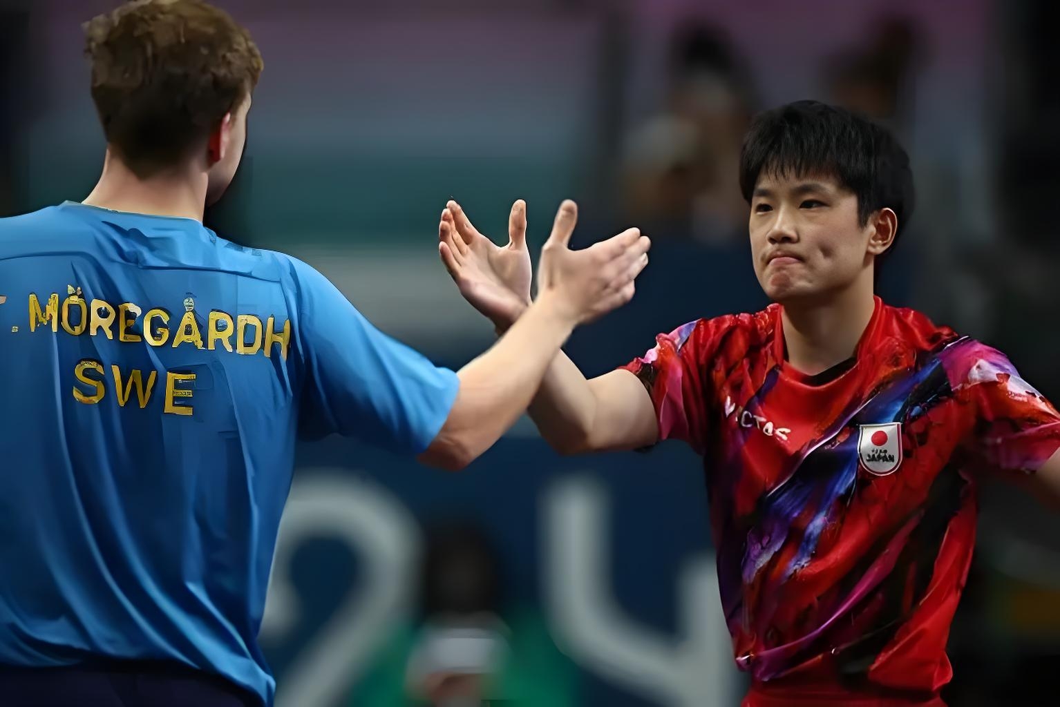 波兰乒乓球队碾压法国乒乓球队，张本智和送出助攻的简单介绍